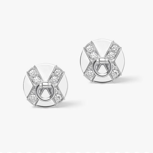 Gate Stud Earrings Diamonds