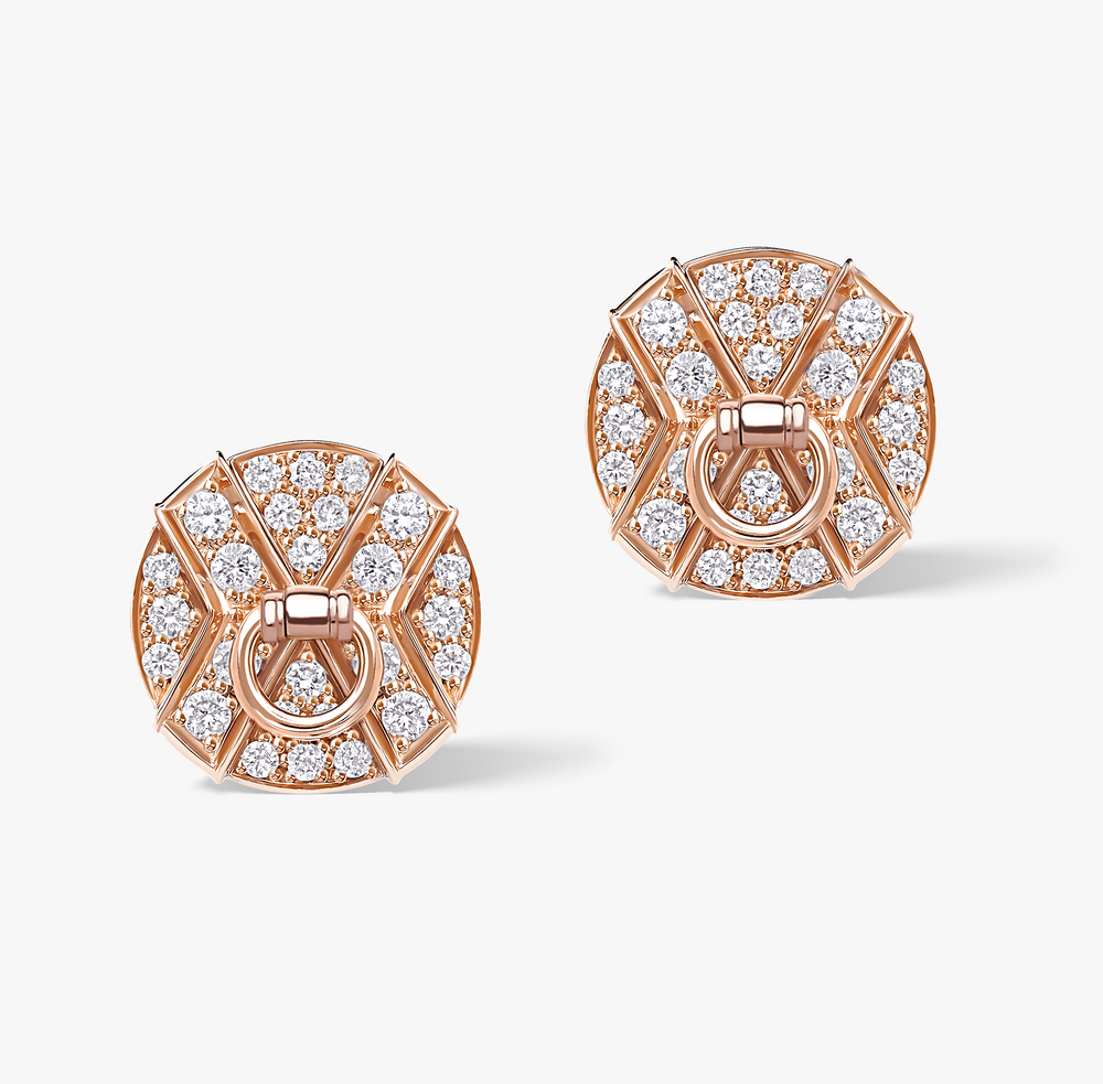 Gate Earrings Diamond-Paved